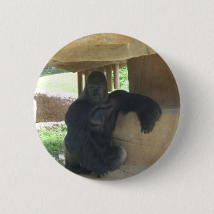 Grumpy Gorilla 6 Cm Round Badge