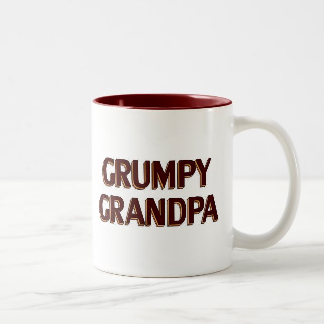 Grumpy Grandpa Two-Tone Coffee Mug (Right)