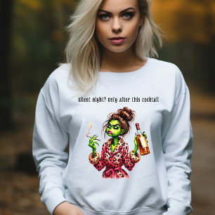 Grumpy Green Furry Women Loves Cocktails T-Shirt