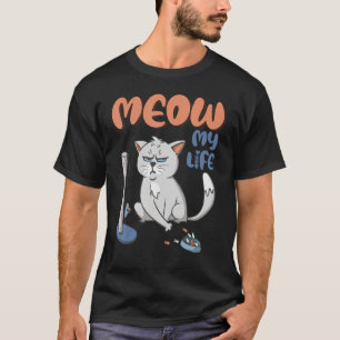 Grumpy Grey Cat Funny No BS Given Cat People T-Shirt