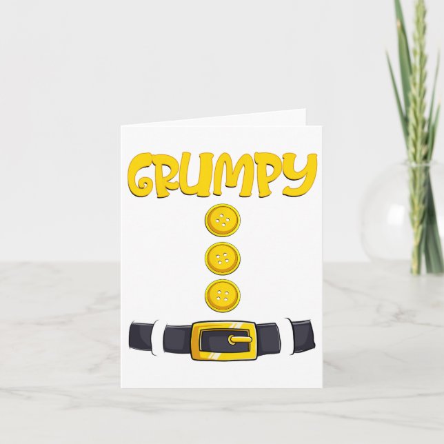 Grumpy Halloween Dwarf Costume Colour Matching  Card (Front)