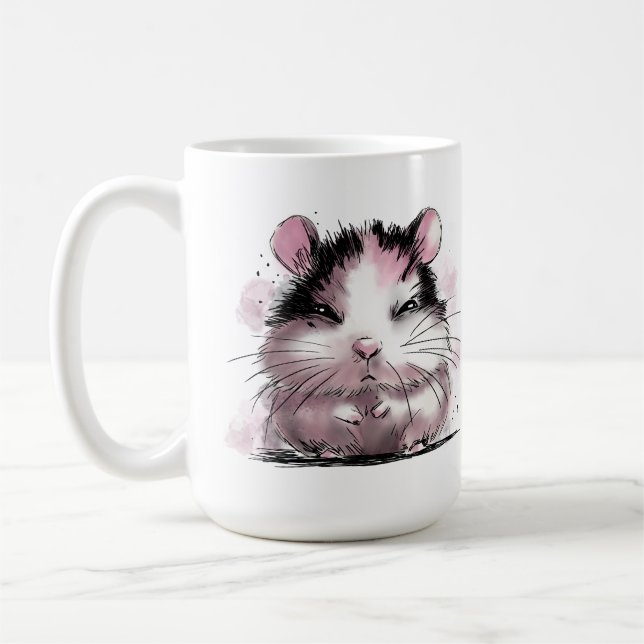 Grumpy Hamster Coffee Mug (Left)