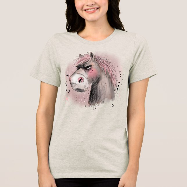 Grumpy Horse Tri-Blend Shirt (Front)