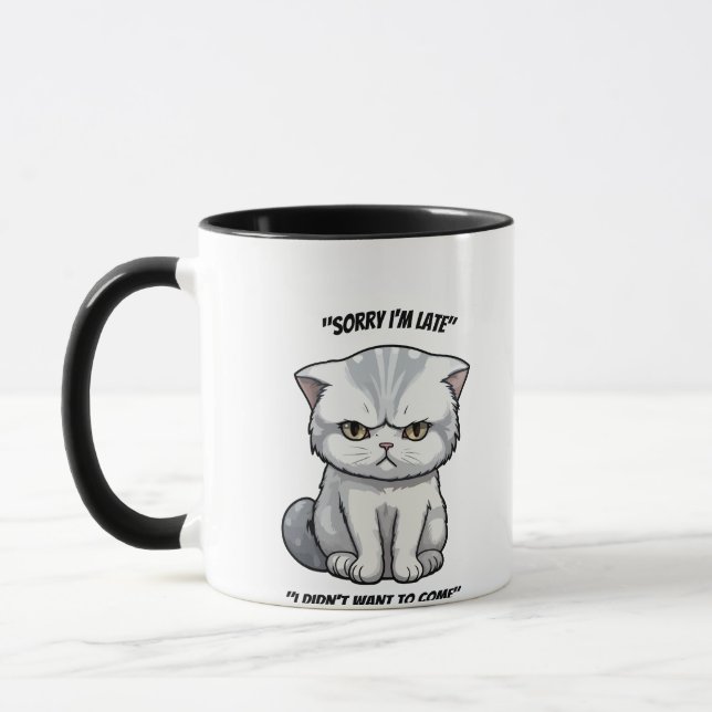 Grumpy Introvert Cat Mug (Left)