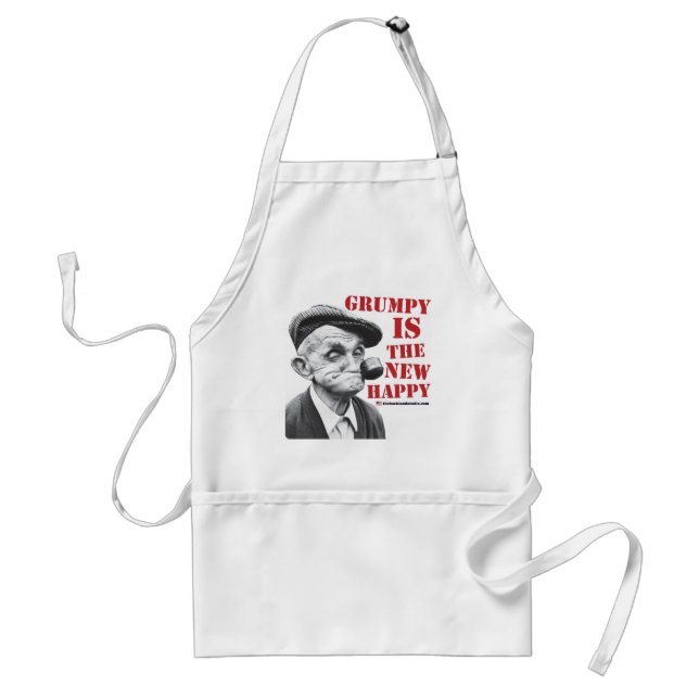 Grumpy is the new happy standard apron (Front)