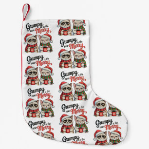 Grumpy Is The New Merry Christmas Cat Lover Small Christmas Stocking