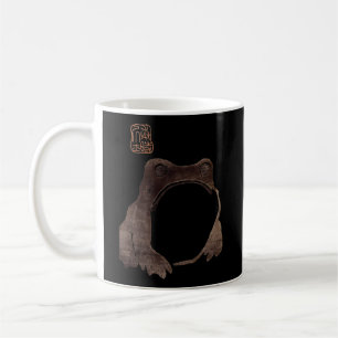 Grumpy Japanese Frog Cottagecore Frog Coffee Mug