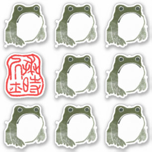 Grumpy Japanese Frog Toad 19th Century