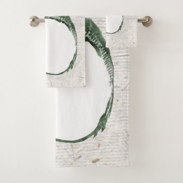 Grumpy Japanese Frog Toad 19th Century  Bath Towel Set (Insitu)