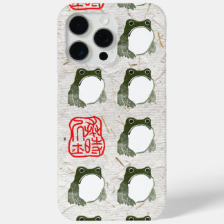 Grumpy Japanese Frog Toad 19th Century iPhone 15 Pro Max Case