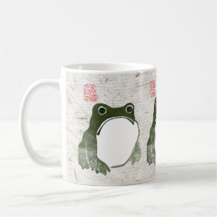 Grumpy Japanese Frog Toad 19th Century  Coffee Mug