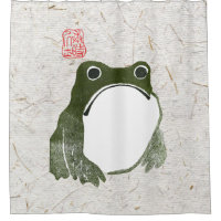 Grumpy Japanese Frog Toad 19th Century 