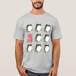 Grumpy Japanese Frog Toad 19th Century T-Shirt