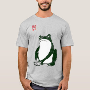 Grumpy Japanese Frog Toad 19th Century T-Shirt