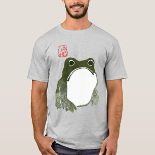 Grumpy Japanese Frog Toad 19th Century T-Shirt