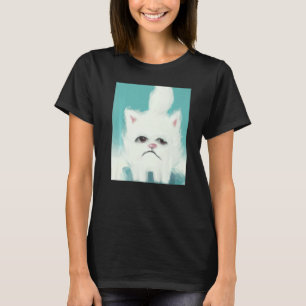 Grumpy kitten artwork angry cat T-Shirt