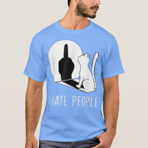 Grumpy Kitten Cats I Don't Like People Cat I Hate T-Shirt
