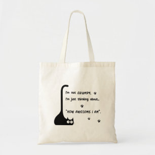 Grumpy Kitten how awesome I am Tote Bag
