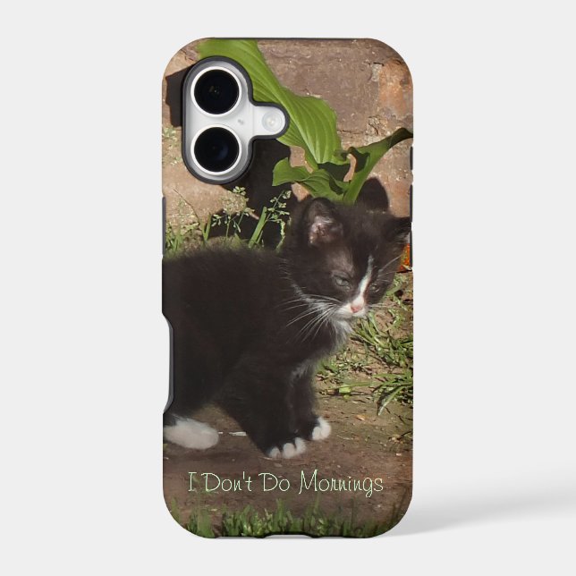 Grumpy Kitten- I Don't Do Mornings iPhone 5 Case (Back)