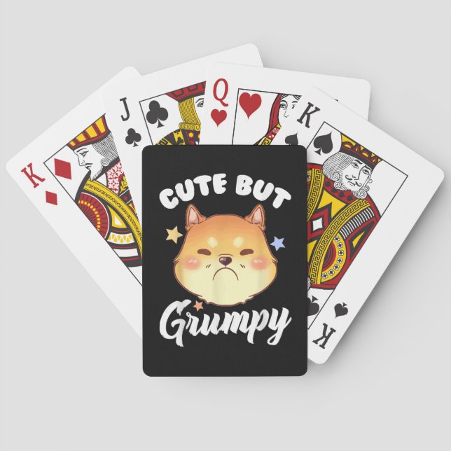  Grumpy Kitten Upset Pouting Cat Playing Cards (Back)