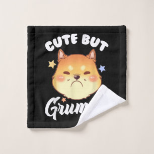 Grumpy Kitten Upset Pouting Cat Wash Cloth