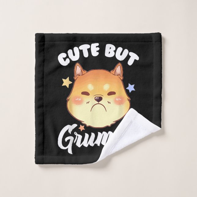  Grumpy Kitten Upset Pouting Cat Wash Cloth (Wash Cloth)