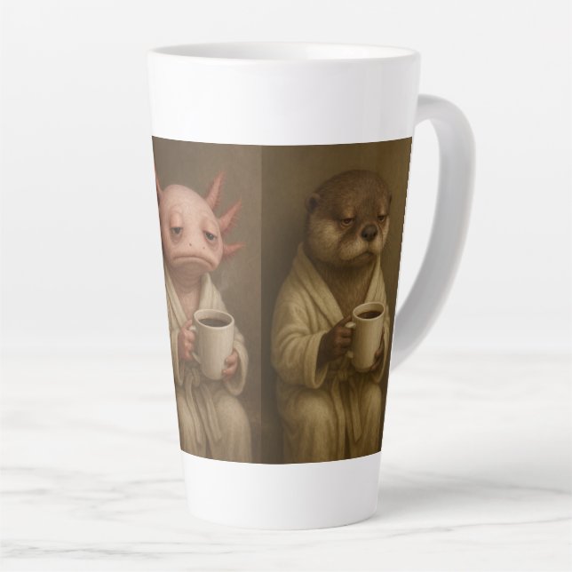 Grumpy Lake Pals  Latte Mug (Right Angle)