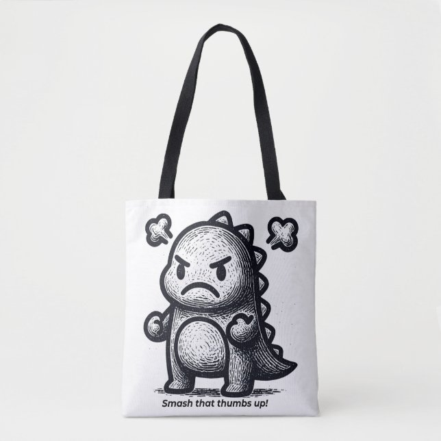 Grumpy Little Dino Tote Bag (Front)