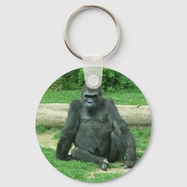Grumpy Lowland Gorilla Key Ring (Front)