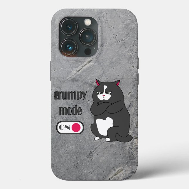 Grumpy mode on funny fat cat   Case-Mate iPhone case (Back)