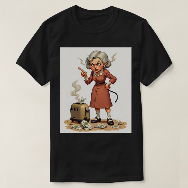 Grumpy Mum Frustration Household Chores Broken Toa T-Shirt (Design Front)