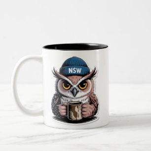 Grumpy Night Owl Two-Tone Coffee Mug