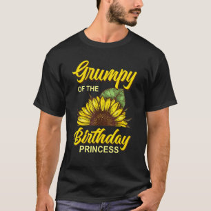 Grumpy Of The Birthday Girl Sunflower Matching Fam T-Shirt