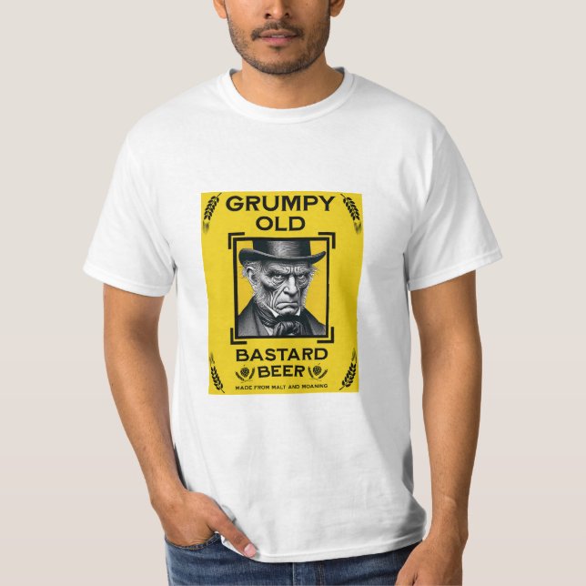 Grumpy Old Bastard Beer T-Shirt (Front)