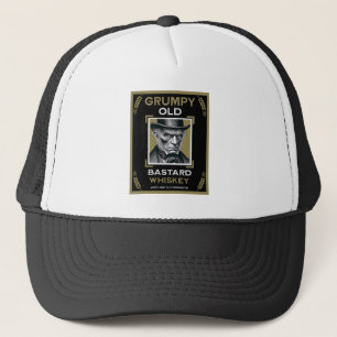 Grumpy Old Bastard Whiskey Trucker Hat