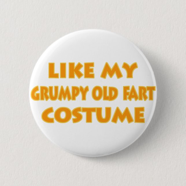 Grumpy old fart Costume 6 Cm Round Badge (Front)