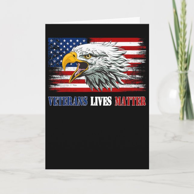 Grumpy Old Veteran American Eagle Flag Veterans Li Card (Front)