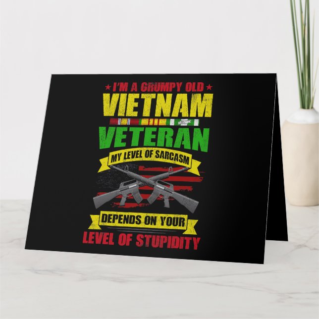 Grumpy Old Vietnam Veteran 212 Card (Front)