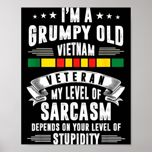 Grumpy old vietnam veteran  poster (Front)
