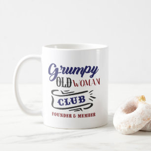 Grumpy Old Woman Club Funny Coffee Mug