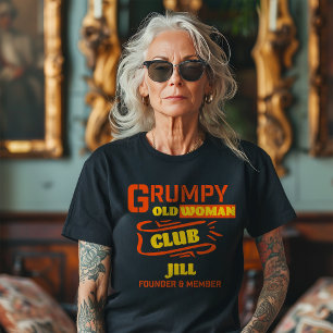 Grumpy Old Woman Club Funny T-Shirt Tri-Blend Shirt