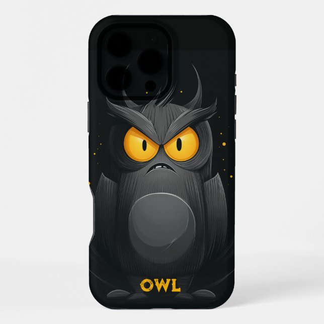 Grumpy Owl Personalised iPhone Case (Back)