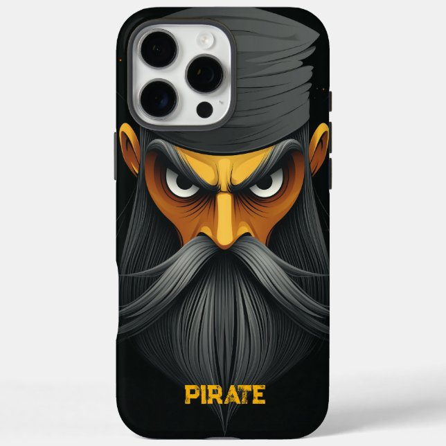 Grumpy Pirate Portrait Case-Mate iPhone Case (Back)