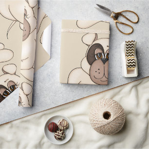 Grumpy Pit Bull Wrapping Paper