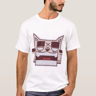 Grumpy Pixel Cat – Funny Retro Square Kitty T-Shir T-Shirt