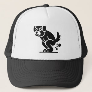 Grumpy Pooping Dog Trucker Hat