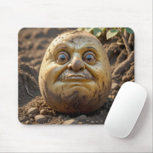 Grumpy Potato Head In Dirt Mouse Mat