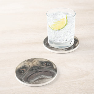 Grumpy Puggy Coasters