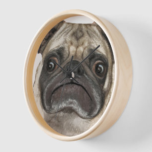 Grumpy Puggy Gifts Clock