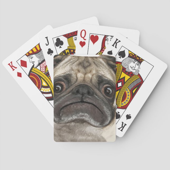 Grumpy Puggy Gifts Playing Cards (Back)